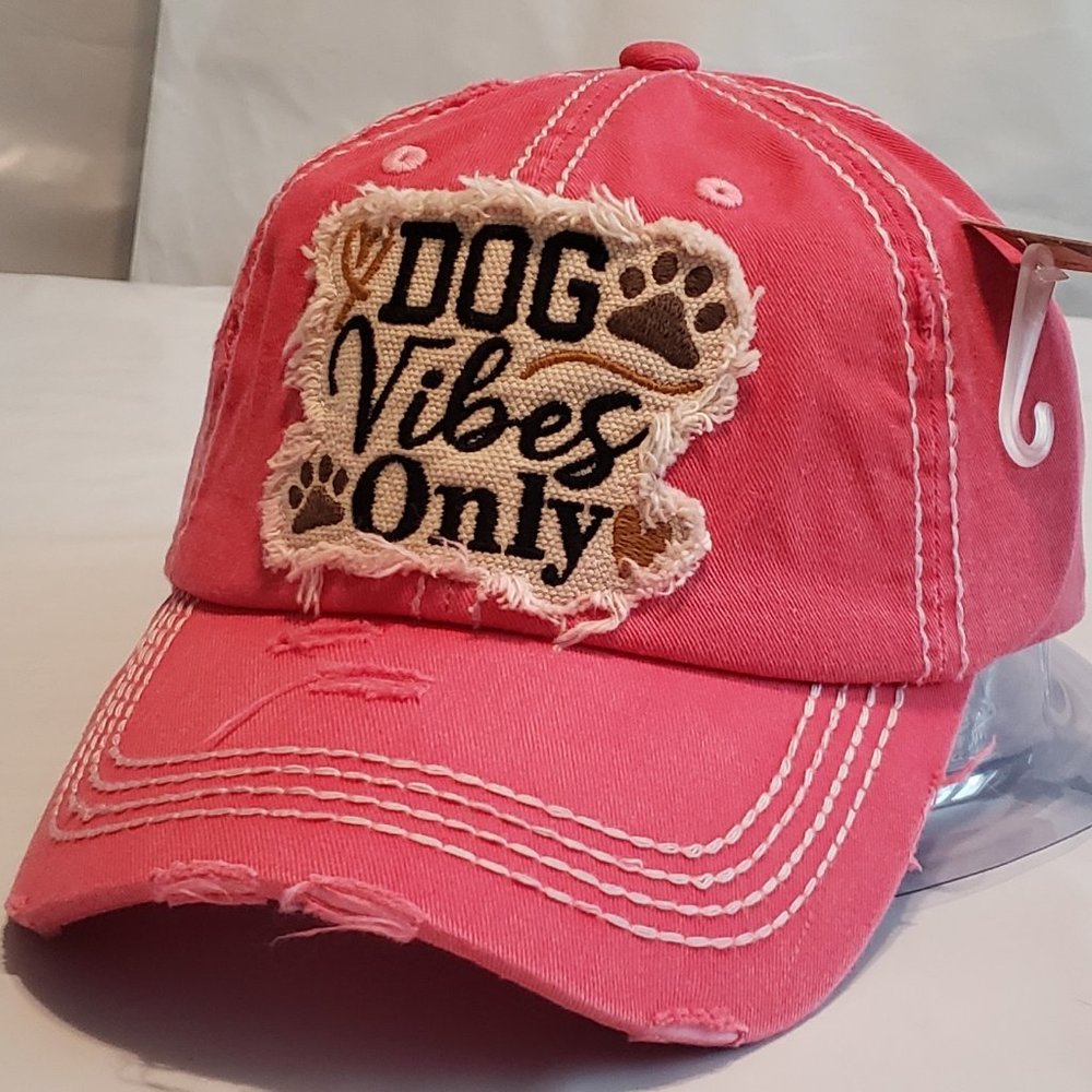 Pink "Dog Vibes Only" Cap